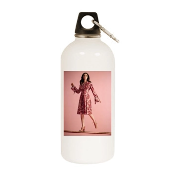 Hilary Rhoda White Water Bottle With Carabiner