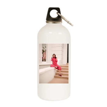 Hilary Rhoda White Water Bottle With Carabiner