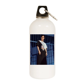 Hilary Rhoda White Water Bottle With Carabiner