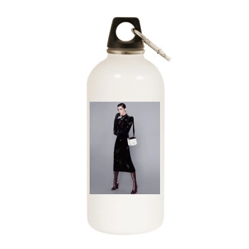 Hilary Rhoda White Water Bottle With Carabiner