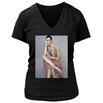 Hilary Rhoda Women's Deep V-Neck TShirt