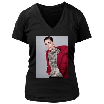 Hilary Rhoda Women's Deep V-Neck TShirt