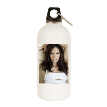 Hilary Swank White Water Bottle With Carabiner