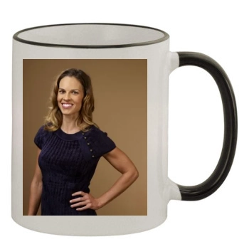 Hilary Swank 11oz Colored Rim & Handle Mug