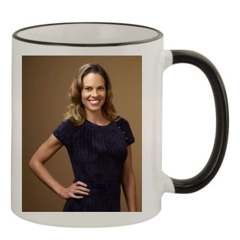 Hilary Swank 11oz Colored Rim & Handle Mug