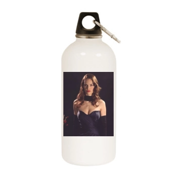 Hilary Swank White Water Bottle With Carabiner