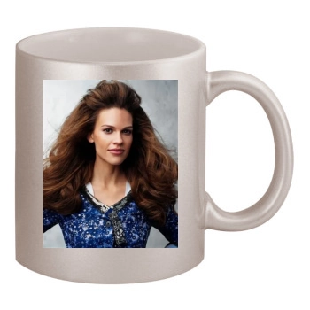 Hilary Swank 11oz Metallic Silver Mug