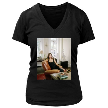 Hilary Swank Women's Deep V-Neck TShirt