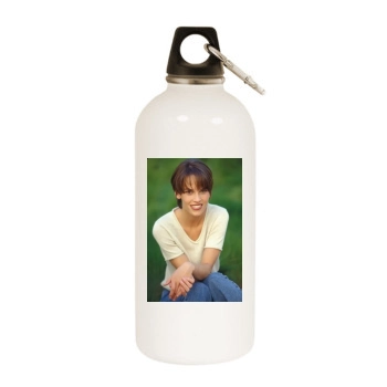 Hilary Swank White Water Bottle With Carabiner