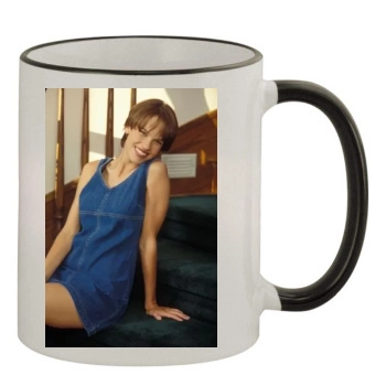 Hilary Swank 11oz Colored Rim & Handle Mug