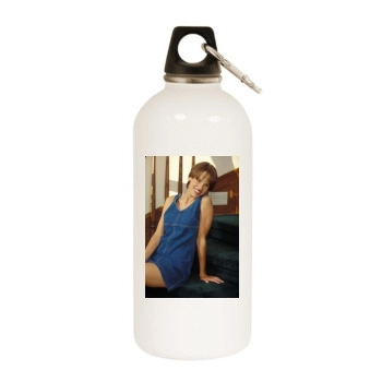 Hilary Swank White Water Bottle With Carabiner