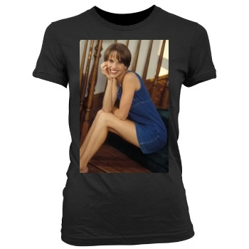 Hilary Swank Women's Junior Cut Crewneck T-Shirt