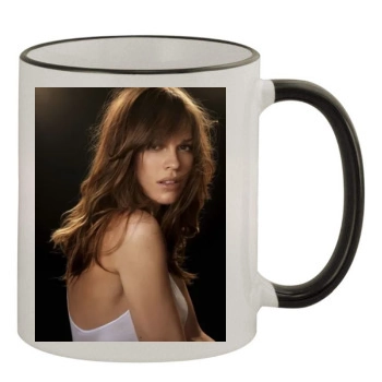 Hilary Swank 11oz Colored Rim & Handle Mug