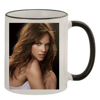 Hilary Swank 11oz Colored Rim & Handle Mug