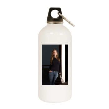 Hilary Swank White Water Bottle With Carabiner