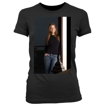 Hilary Swank Women's Junior Cut Crewneck T-Shirt