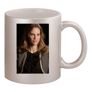 Hilary Swank 11oz Metallic Silver Mug