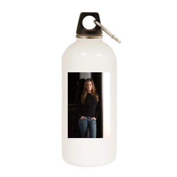 Hilary Swank White Water Bottle With Carabiner