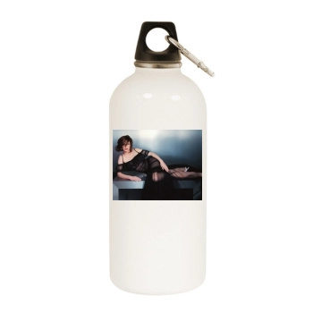 Hilary Swank White Water Bottle With Carabiner