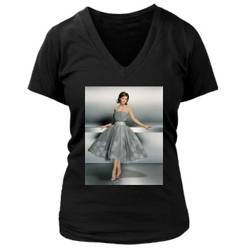 Hilary Swank Women's Deep V-Neck TShirt