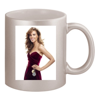 Hilary Swank 11oz Metallic Silver Mug