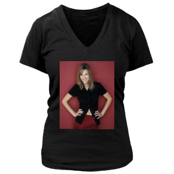 Hilary Swank Women's Deep V-Neck TShirt