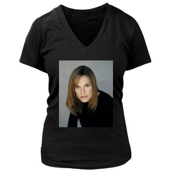 Hilary Swank Women's Deep V-Neck TShirt