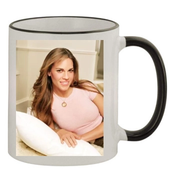 Hilary Swank 11oz Colored Rim & Handle Mug