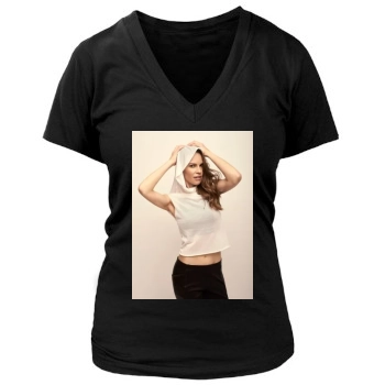 Hilary Swank Women's Deep V-Neck TShirt