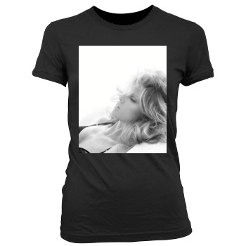 Hilary Swank Women's Junior Cut Crewneck T-Shirt