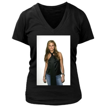 Holly Valance Women's Deep V-Neck TShirt