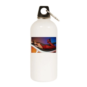 Holly Valance White Water Bottle With Carabiner