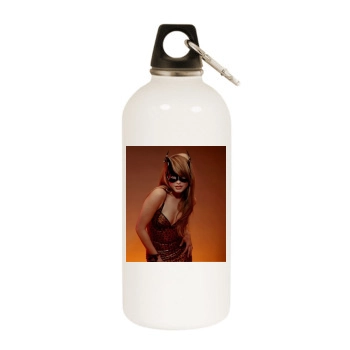 Holly Valance White Water Bottle With Carabiner