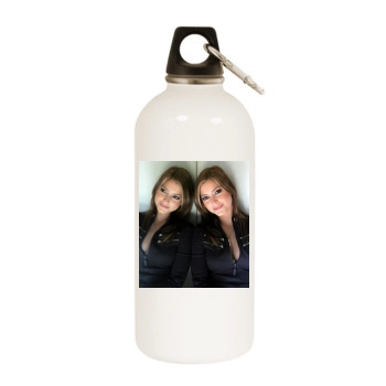 Holly Valance White Water Bottle With Carabiner