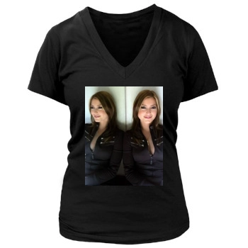 Holly Valance Women's Deep V-Neck TShirt