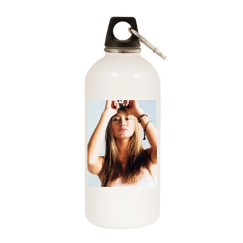 Holly Valance White Water Bottle With Carabiner