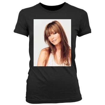 Holly Valance Women's Junior Cut Crewneck T-Shirt