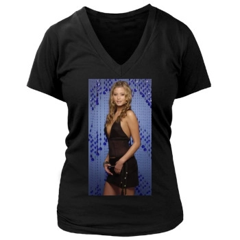 Holly Valance Women's Deep V-Neck TShirt