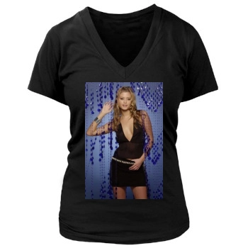 Holly Valance Women's Deep V-Neck TShirt