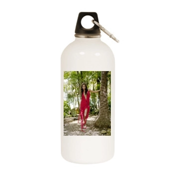 Holly Valance White Water Bottle With Carabiner