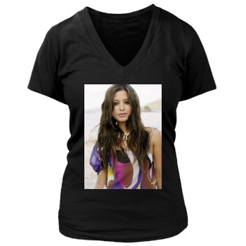 Holly Valance Women's Deep V-Neck TShirt