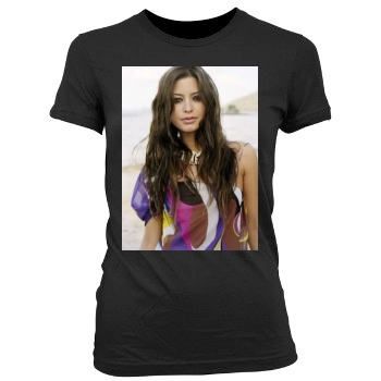 Holly Valance Women's Junior Cut Crewneck T-Shirt