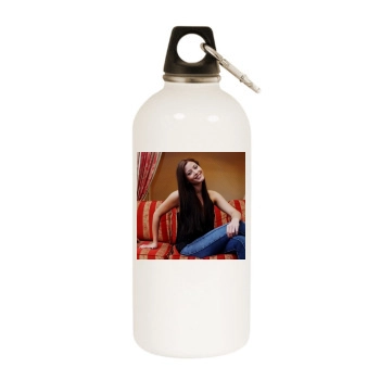 Holly Valance White Water Bottle With Carabiner