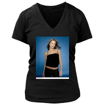 Holly Valance Women's Deep V-Neck TShirt