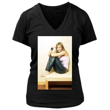 Holly Valance Women's Deep V-Neck TShirt