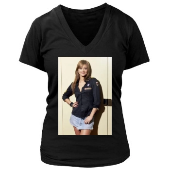 Holly Valance Women's Deep V-Neck TShirt