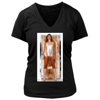 Holly Valance Women's Deep V-Neck TShirt