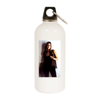 Holly Valance White Water Bottle With Carabiner