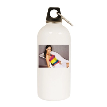 Holly Valance White Water Bottle With Carabiner