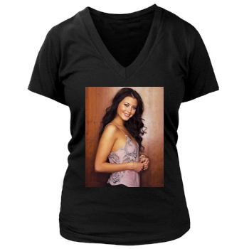 Holly Valance Women's Deep V-Neck TShirt